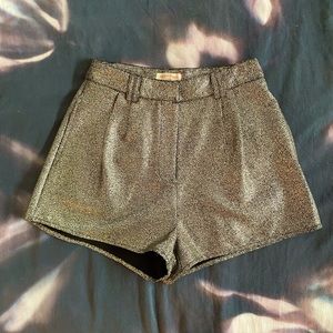 Metallic gold/silver shorts